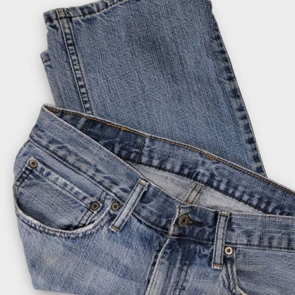 Levis 514 Mens Jeans Sz 31/32 Faded Washed Blue Denim Straight Regular Fit Y2K - Picture 5 of 8